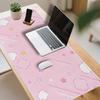 Pink Cloud Anime Pattern XXL Gaming Mouse Pad NonSlip EdgeLocked Desk Mat Keyboard Mat Computer Accessories for PC Gamers