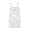 Armani Collezioni [/Domestic Regular] Flower Print Sleeveless Top Dress 42 White / SilverUsed
