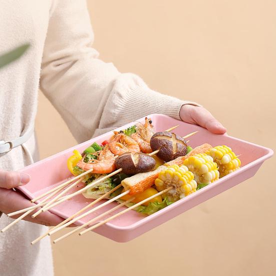 Portable Space-saving Food Display Lightweight Stackable Kitchen Countertop Tray Kitchen Supply Food Tray