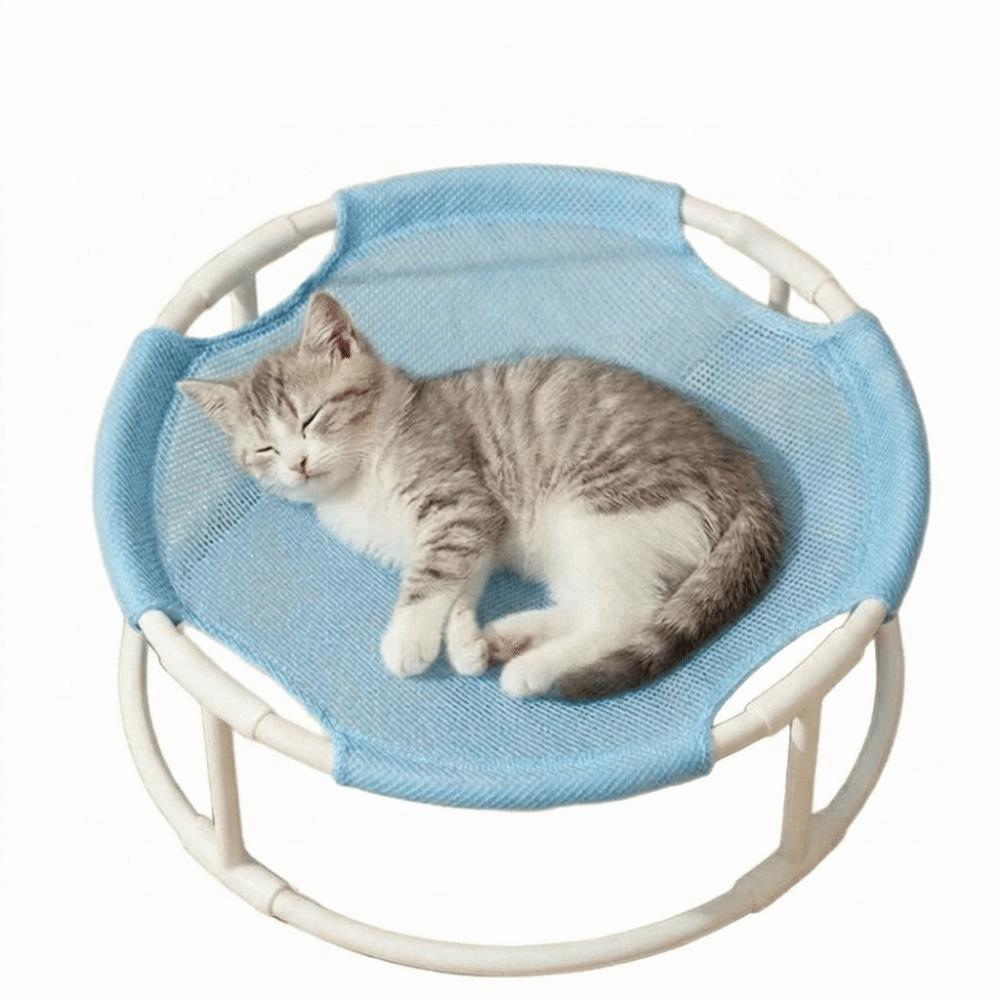 Pet Supplies Elevated Frame Cat Elevated Bed Breathable Round Cat Hammock Moisture-proof Washable Cat Sleeping Bed Universal