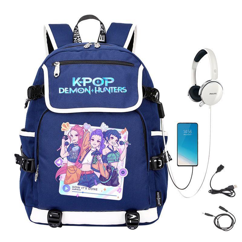 School Bag College Wind Large Capacity Middle School High School Student Cartoon Backpack