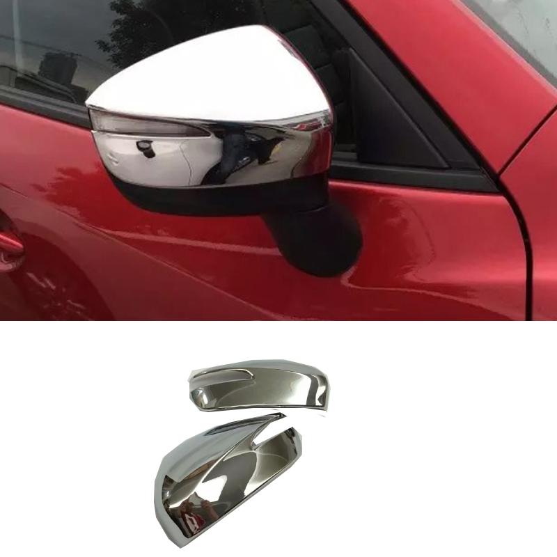 For Mazda CX3 CX-3 2016- ABS Chrome Car Exterior Headlight Trim Front Rear Fog Light Cover Side Handle Center Grill  Cover