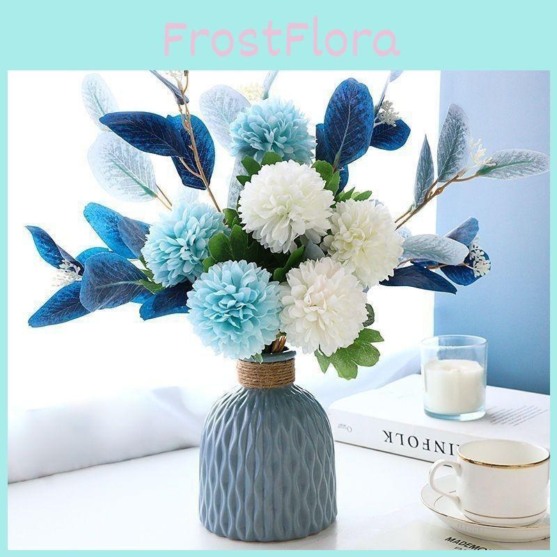 Hydrangea Artificial Faux Flowers With Vase For Garden Party Wedding Decoration