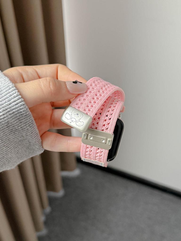 Fit43 Huawei GT654 & Xiaomi 9Pro Cute Dog Magnetic Buckle Breathable Strap for Apple 11 Watch