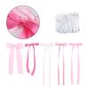 40Pcs Elegant Pink Ribbon Bows Wall Art Set Ribbon Bows Garlands for Home Nursery Wedding Decoration for Birthday Party