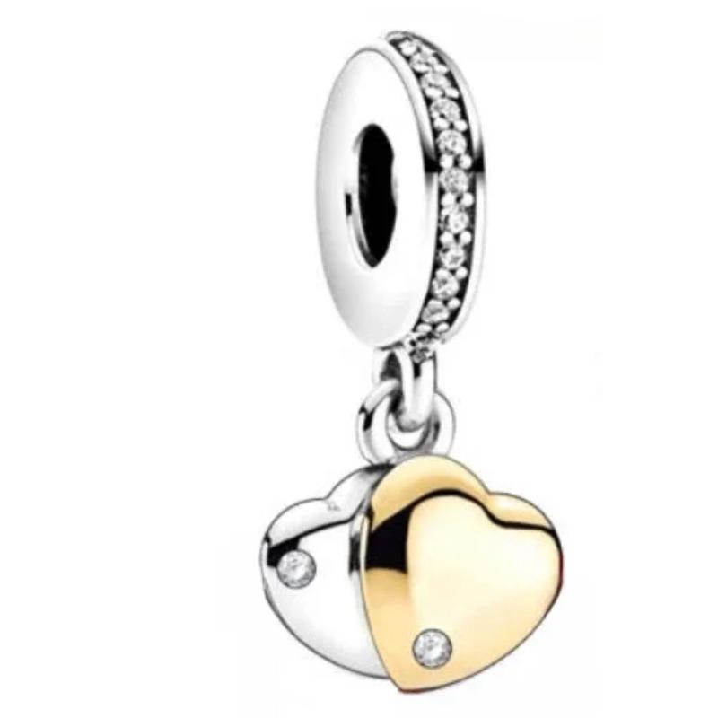 Copper Heart & Mum Dangle Dream Catcher Charm Fit Original Bracelet Diy Jewelry For Women Bracelet Diy Beads