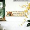 2D Flat, Rustic European Aluminium Decorative Sign with Vibrant Daisy Flower Vase & Motivational Quote - Irregular-Shaped Suitable For, Cafe, Hotel