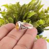 Citrine Gemstone 925 Sterling Silver Jewelry Handcrafted Faceted Gemstone Ring RR-8-6