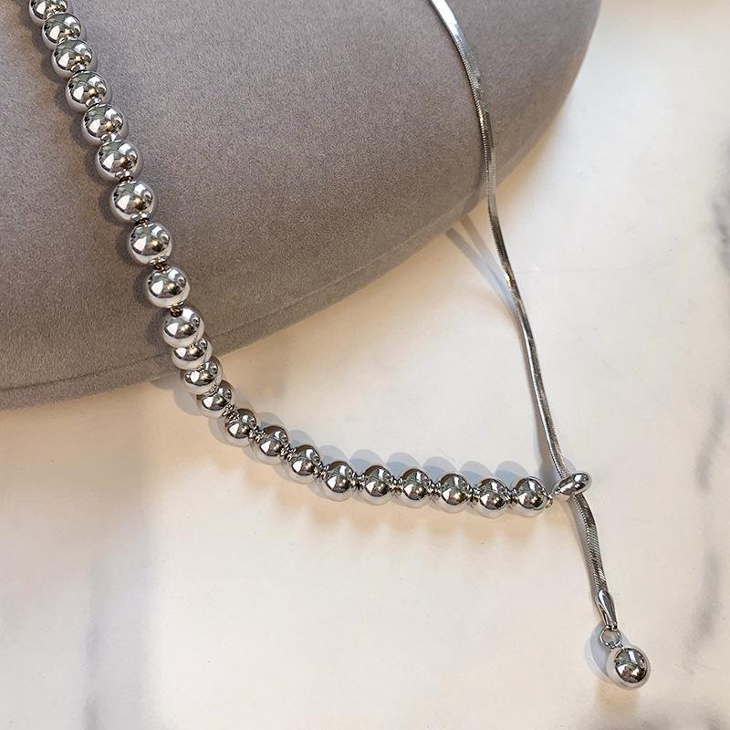 Colier pulover cu ciucure lung din perle albe pentru femei Shijiaao