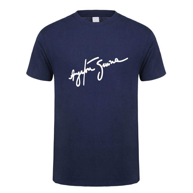 Fashion Sports Summer Outdoor New Hero Ayrton Senna T Shirt Men Short Sleeve Cotton T-shirts Funny Cool Man Tshirt  Clothes Tops