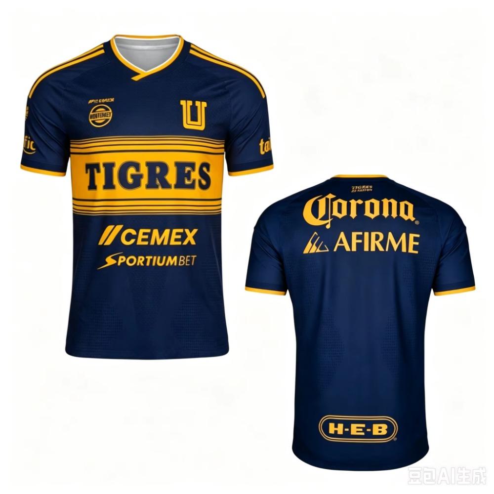 2026 Tigres UANL Men's Football Jersey Summer New 3D Print Sports T-shirt