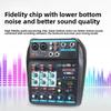 With 48V Phantom Power DJ Console Mixer 4-Channel USB Mixer Durable Audio Mixer