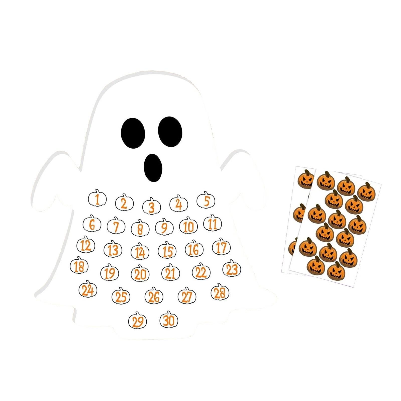 

Календарь обратного отсчета 30 дней до Хэллоуина Наклейки для украшения вечеринки One Size