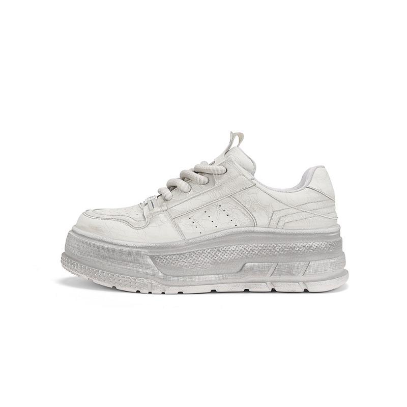 5.5Cm Floating On the Water~ Wasteland Is Old, Thick-soled Leisure Sheet, Small White Shoes, New Height-increasing Dirty Board Shoes, Women's Tide