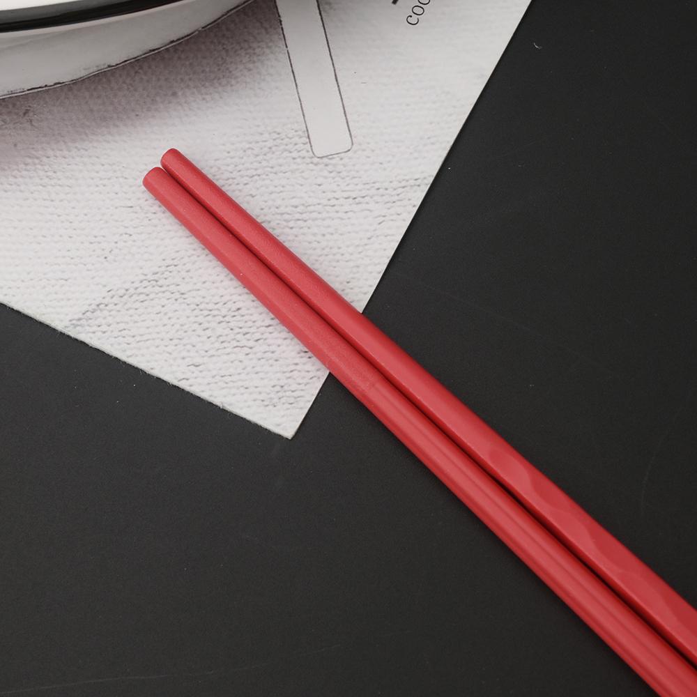 5 párů čínské japonské hůlky Sushi tyčinky Korejské hůlky Opakovaně použitelné hůlky ze slitiny Nádobí Příslušenství