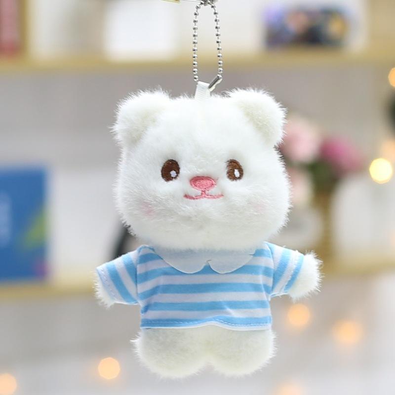 Cute Cute T-shirt Bear Pendant Butter Bear Plush Toy Doll Bag Hanging Ornament Doll Keychain