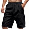Men's Linen Shorts Lightweight Beach Casual Loose Fit Mid-Length Drawstring Waist Relaxed Style Summer Bottoms