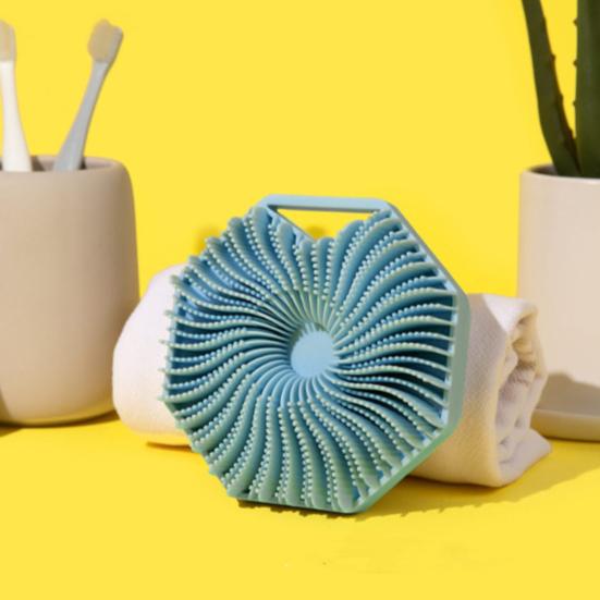 Szczotka pod prysznic Wielokąt Miękka skóra Złuszczający masaż skóry głowy Przenośny ergonomiczny uchwyt Antyseptyczna szczotka do ciała Wanna Szczotka pod prysznic Scruber