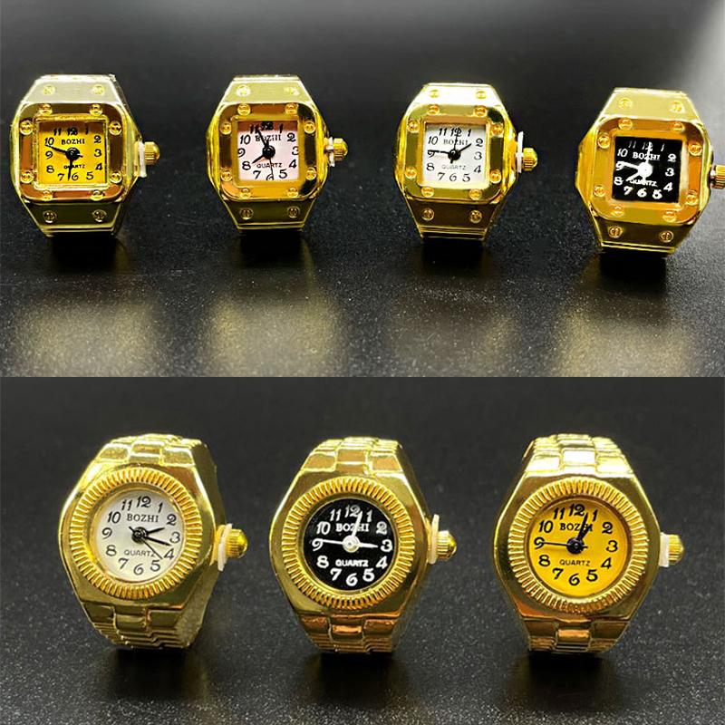 Απλό ανδρικό και γυναικείο ρολόι δημιουργικού σχεδιασμού μόδας δαχτυλιδιού τραπεζιού