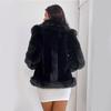 European and American Style Mid-Length Imitation Mink Fur Coat for Women