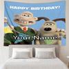 Custom Name Wallace & Gromit Print Tapestry, Backdrop, Easy Setup, Ideal for Bedroom, Office & Living Room, with Aesthetic Wall Hanging Decor.