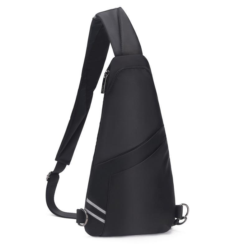 

Мужская новая модная сумка через плечо, многослойная, большая вместимость, мужская нагрудная сумка, износостойкая текстура чёрный