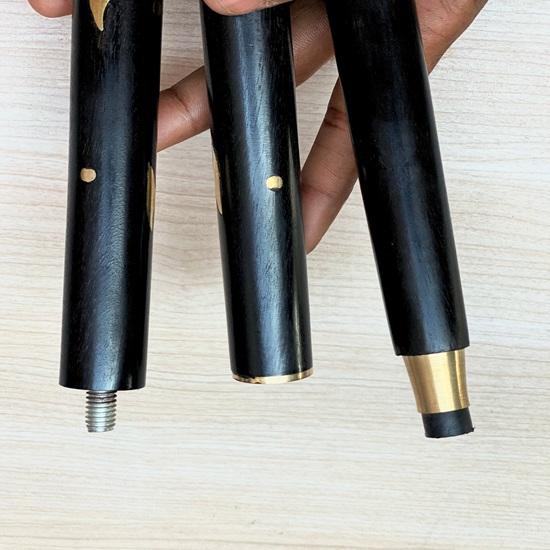 99.06 Cm Brass Flower Handle Walking Stick, Stylish Black Hardwood Foldable Cane, Gift For Father, Grandparents, Christmas Gift, Anniversary Gift