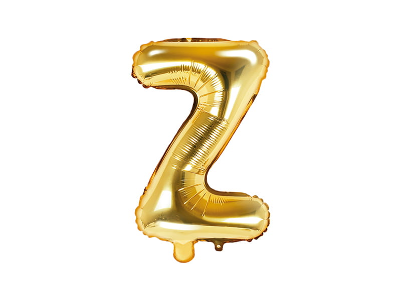 Balon Foliowy Litera "Z" Złoty 35 Cm