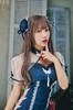 Clearstone SugarWhip Cosplay Halloween Denim-Like China Dress for Women, Navy