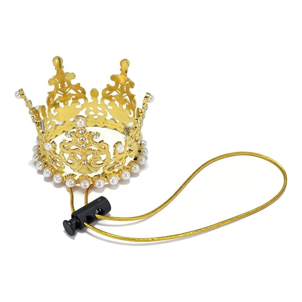 Adjustable Cord Sparkling Tiara Lightweight Pet Headwear Fashion Pet Decoration  Photo Prop