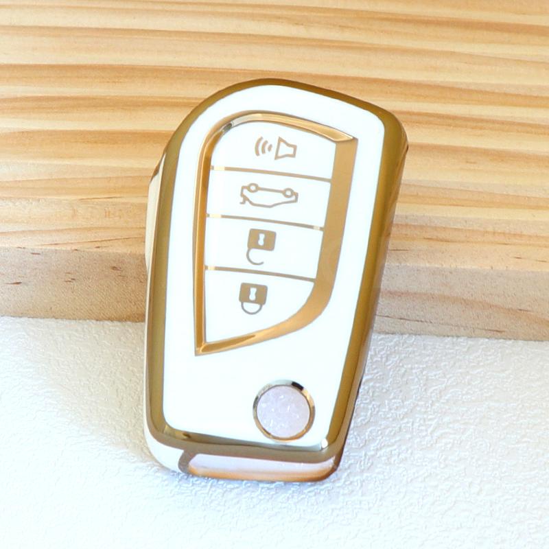 Car Key Fob Car Remote Cover Shell Case 2 3 4 Button For Toyota Hilux Corolla Highlander Rav 4 Yaris Camry Fortuner Protector