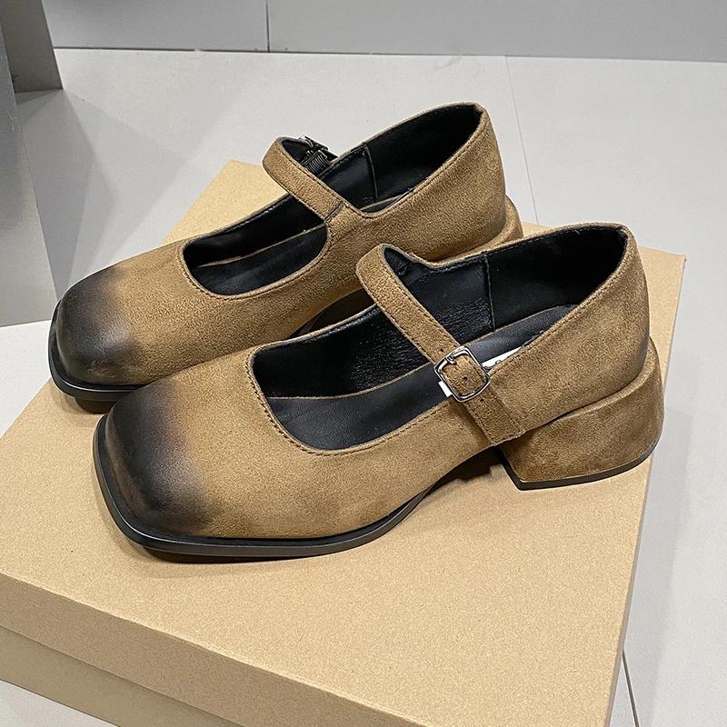 Μόδα Γυναικεία Ρετρό Τσόκαρα Μυτερή Γόβα Ψηλοτάκουνα 2024 Καλοκαίρι και Φθινόπωρο Νέο Στυλ Μοντέρνα Casual Άνετα Παπούτσια Χαμηλού Πάνω Μέρους