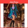 Alice In Wonderland Mad Hatter Halloween Women Costume With Polyester Fabric For Cosplay Party