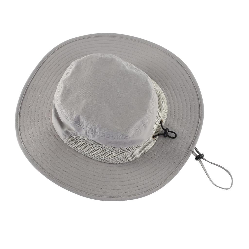 Outdoor Safari Adventure Wide UV Sun Mountain Light Gray [Connectyle] Men's UPF50+ Hat, Breathable, Hat, Brim, Protection, Hat, Fishing, Climbing,