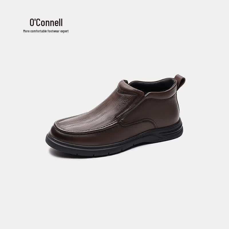 Aokang Men s Warm Sheepskin Slip-On Shoes 38