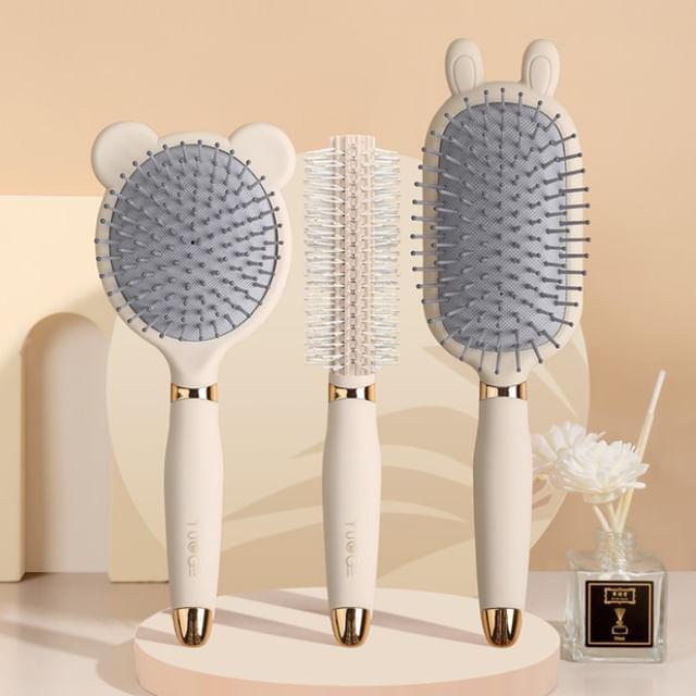 Porcini - Hair Brush (various designs) Oval - Beige