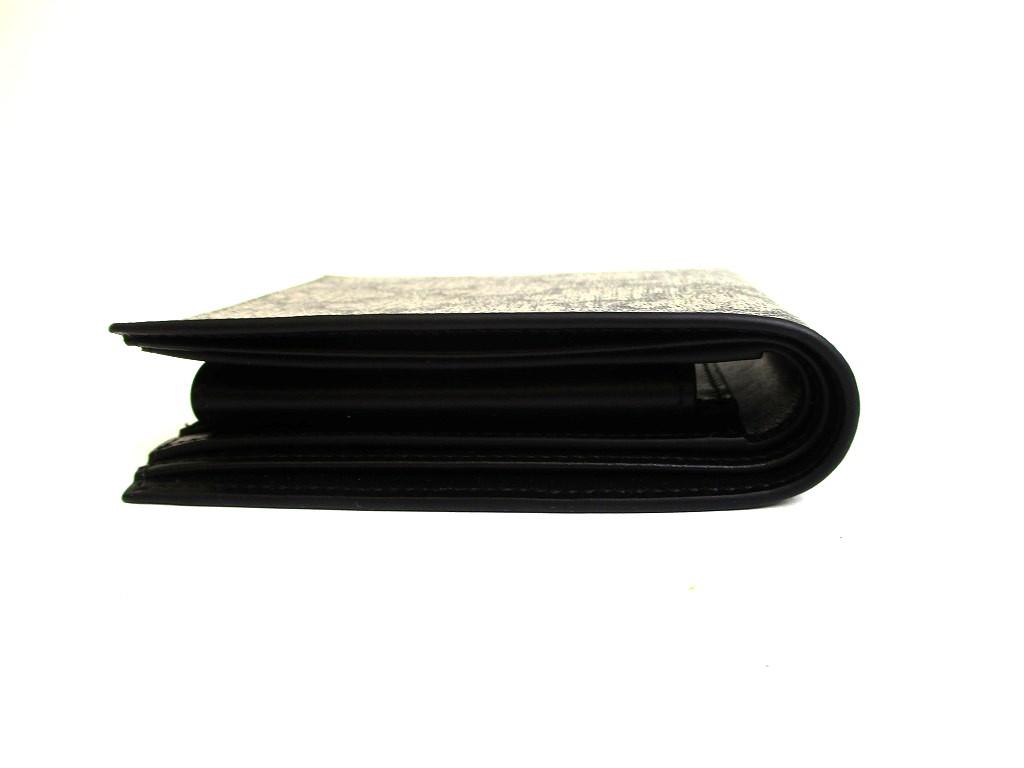 Authentic CELINE Trionf Canvas Black Leather Bifold Wallet Compact Wallet #b123  Seller refurbished
