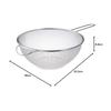 Nichi Nichi Tools Stainless Steel Strainer with Handle, 22.5cm, Dishwasher Safe, Made in Japan, Silver