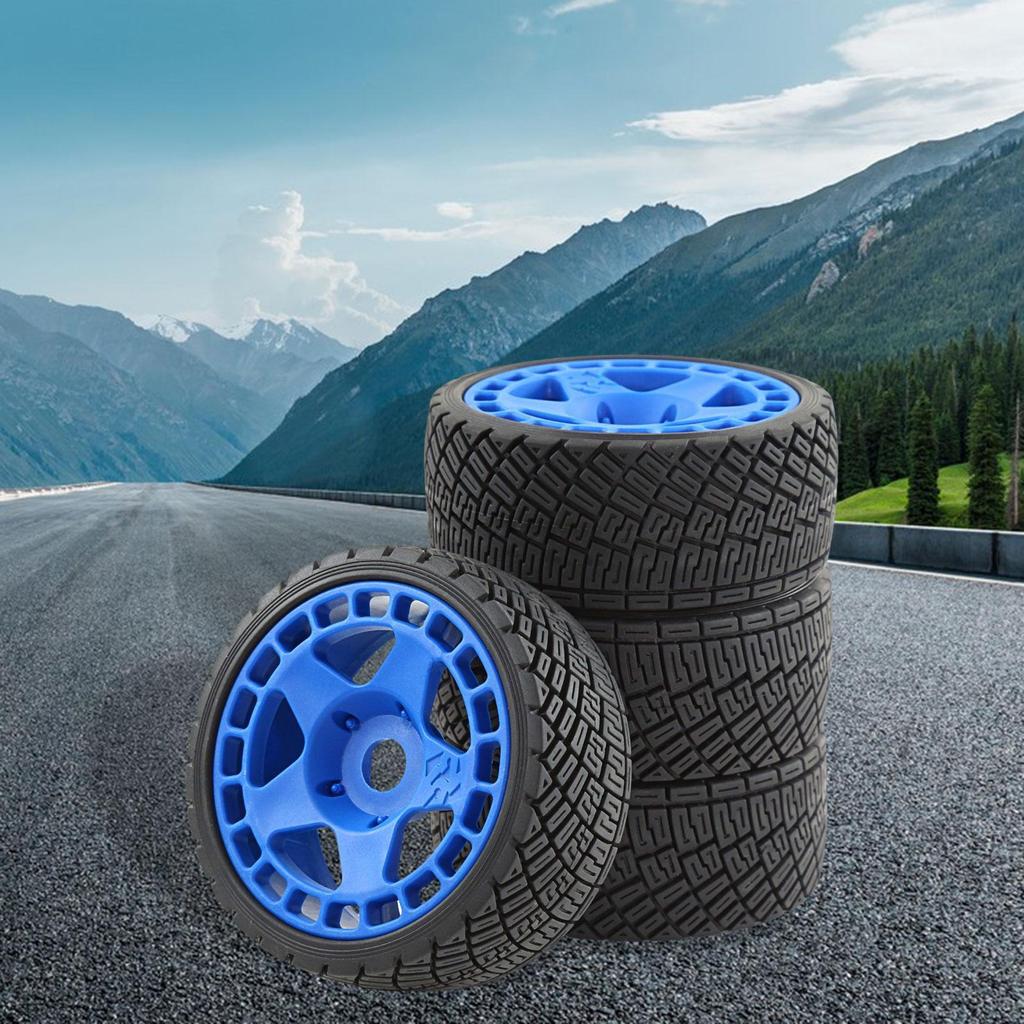4 Stück RC Auto Räder und Reifen mit Radfelgenmodifikation Robuster Ersatz Rennen