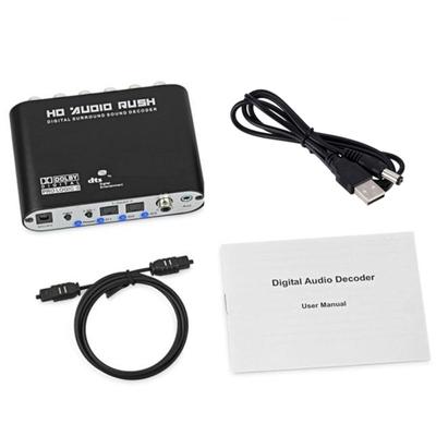 5.1 kanallı Dts Dolby/ac-3 Dijital Ses Kod Çözücü Güçlü Mobilite Fiber Koaksiyel Rca Analog Dönüştürücü