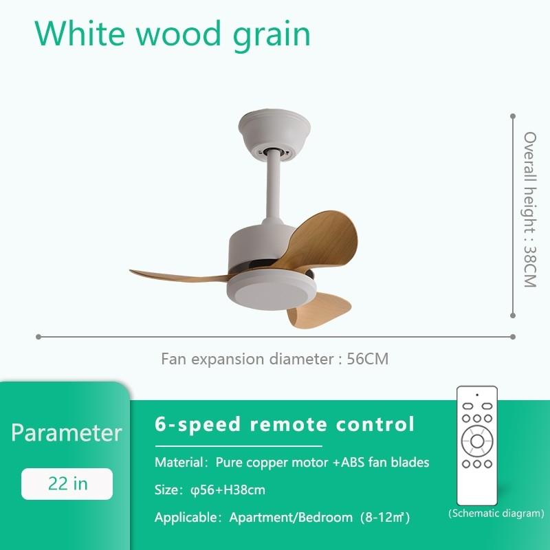 22" 3/5 Blades & LED Lighting Fan Silent DC Motor & Energy Saving Fan Household Electric Ceiling Fan with Hook