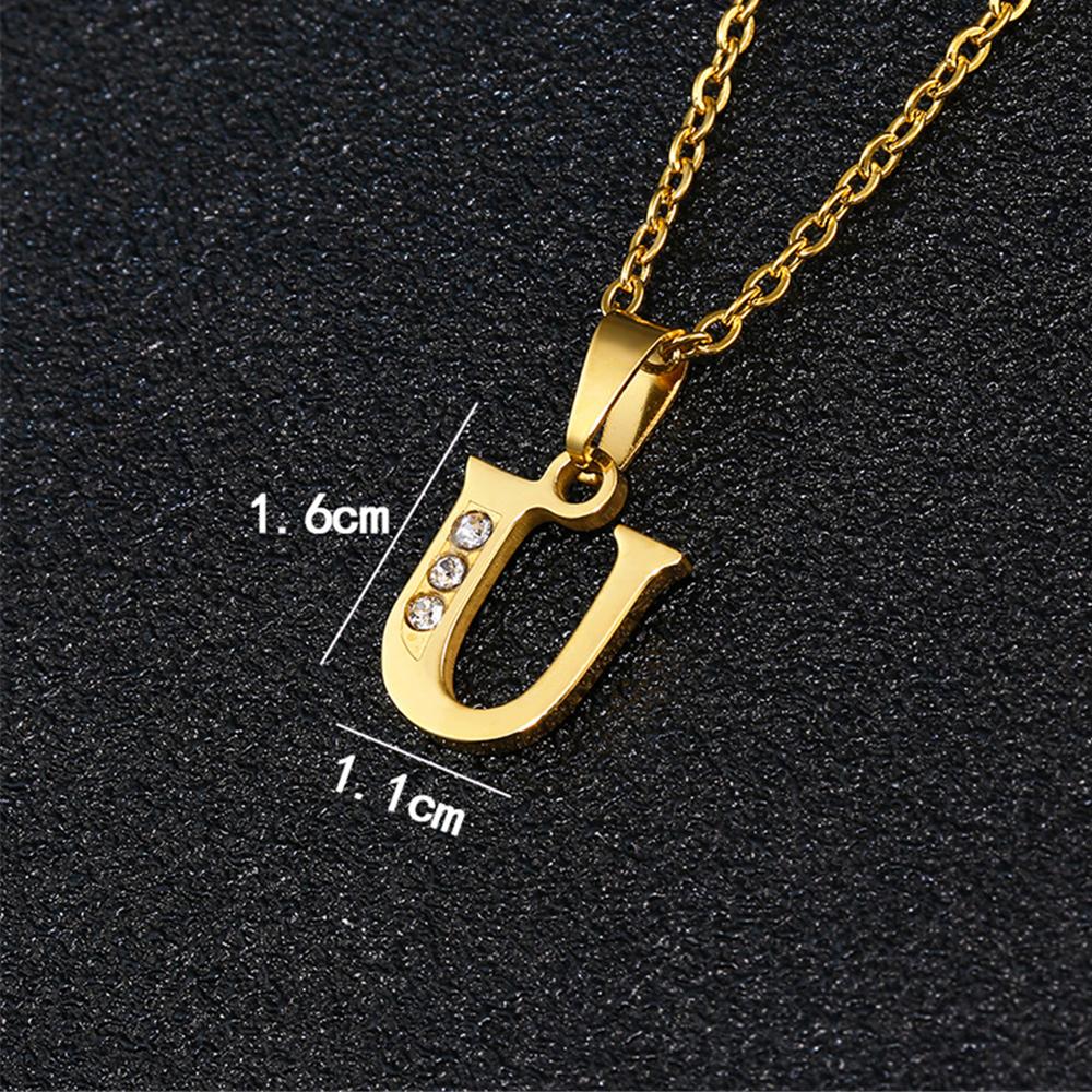 Initial A-Z Letter Name Pendant Female Gold Color Stainless Steel Small Alphabet Necklace For Women Jewelry Birthday Gift 2025