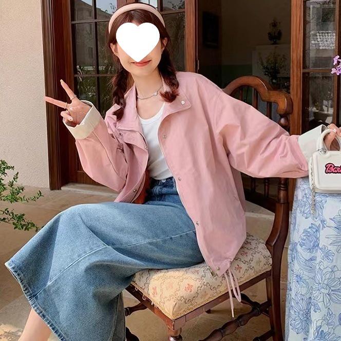 

2025 Spring/Autumn Women s Hooded Trench Coat – Korean Style, Casual, Slimming, Petite Workwear Jacket S for under 90 lbs