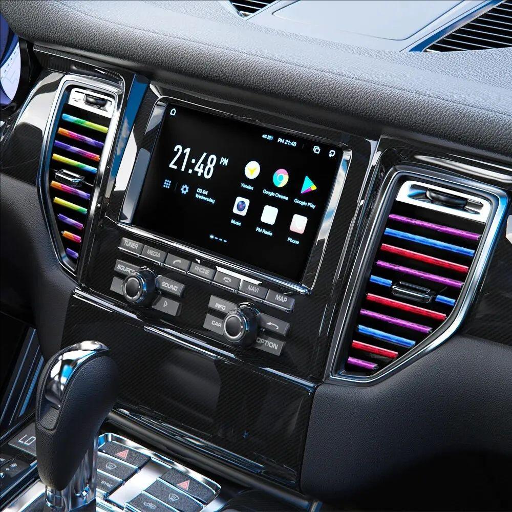 10 PCS Car Air Conditioner Outlet Decorative Soft Strip Accessories Auto Interior Grille Decorative Strip Universal U-shaped