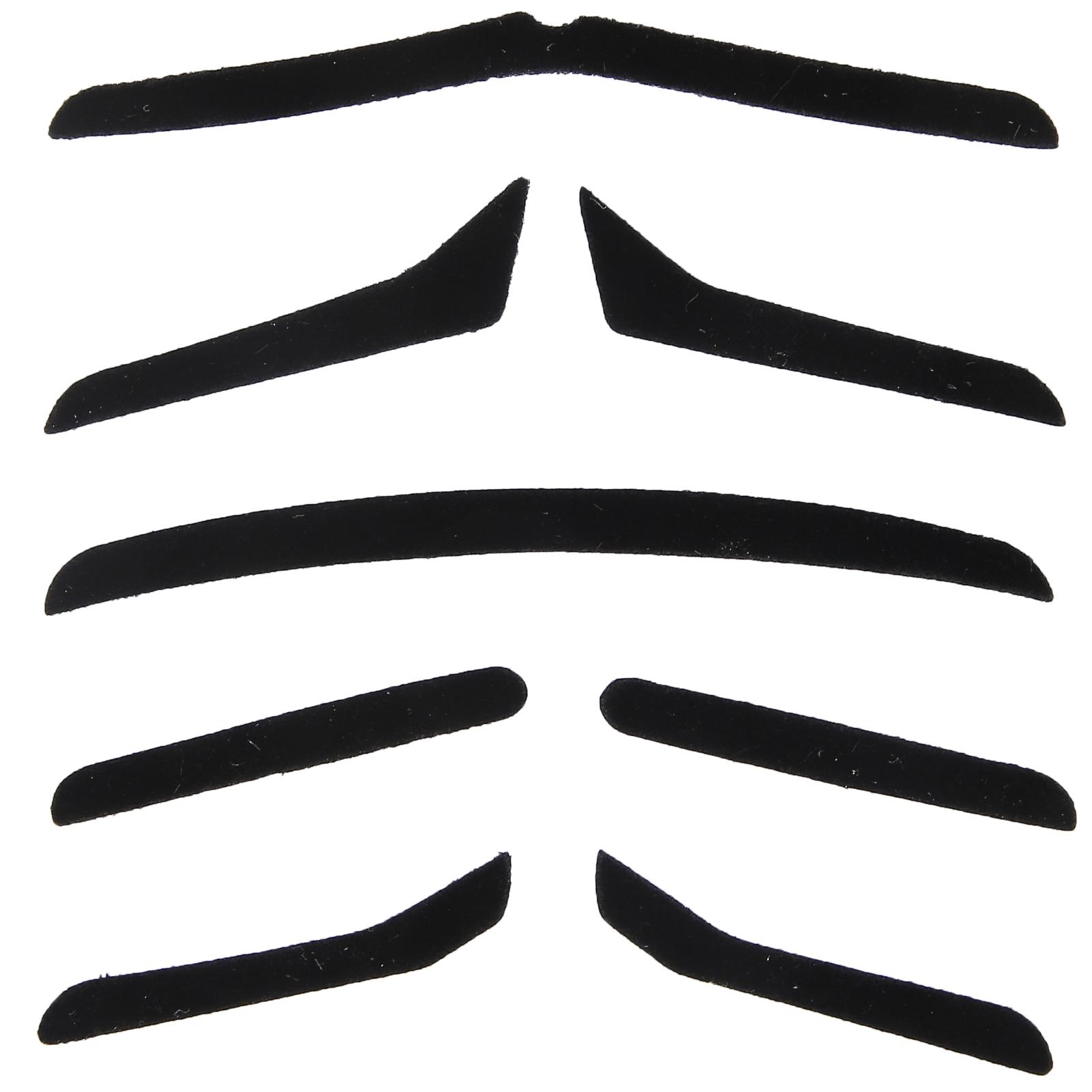 

5 типов накладных новинок, самоклеящиеся усы для черной бороды для наряда на Хэллоуин