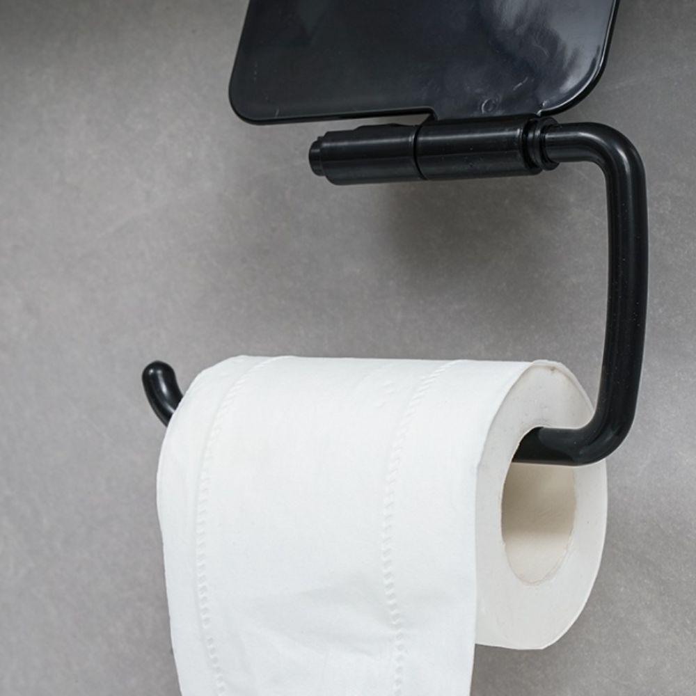 Black & White Bathroom Roll Paper Holder Suction Cup Toilet Paper Holder Humid Environment