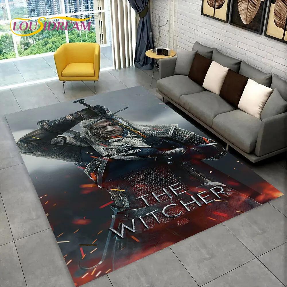 The W-Witcher Game Gamer Anime Area Rug,Carpet Rug for Home Living Room Children's Bedroom Sofa Doormat Decor,Non-slip Floor Mat