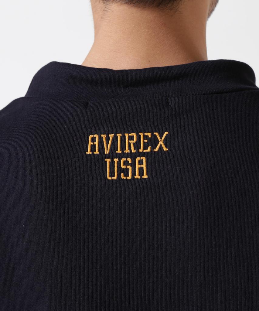 AVIREX Official Store Exclusive US.NAVY MOCK NECK SWEAT Men's XL 120 Navy 783-5132012