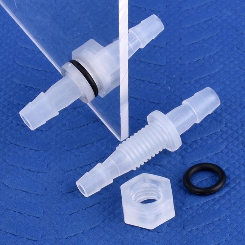 M6-M16 To 3-12mm Direct Connectors With Hex Nut  O-Ring Aquarium Tank Air Pump Adapter Garden Irrigation PP Pagoda Hose Joint