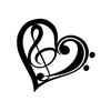 Car Exterior Decor Creative Sticker Treble Clef Heart Music Decal DIY Reflective Car Decoration Auto Parts